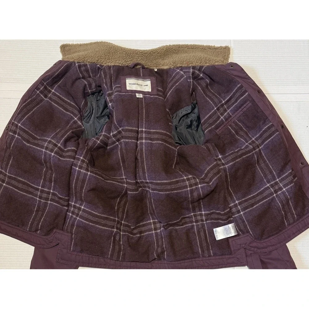 TOAD & CO - Women's Kenai Trucker Jacket - Sherpa Collar Flannel Lined - Medium